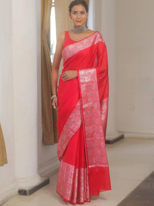 Timeless Banarasi Wedding Saree Featuring Organic Lichi Silk